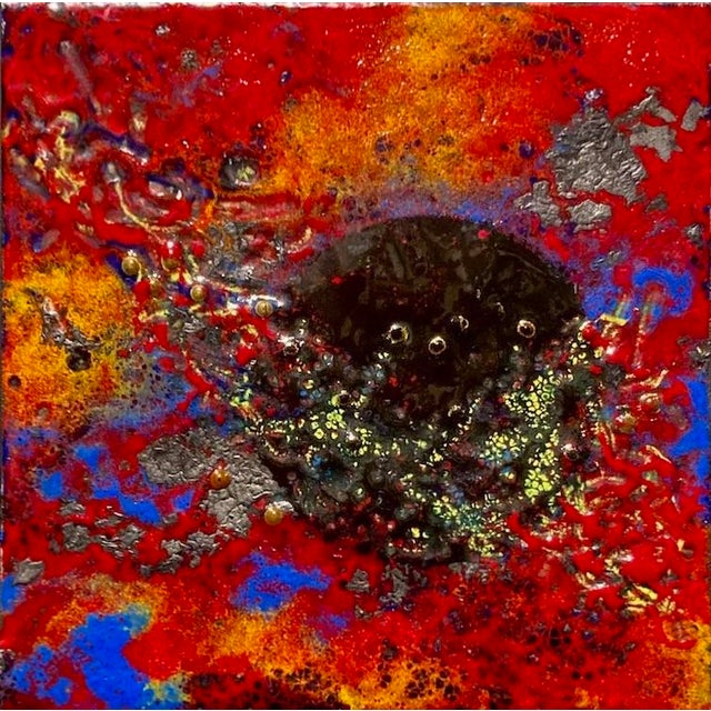 Contemporary "Cosmic Explosion" Original Painting, Framed For Sale - Image 3 of 9
