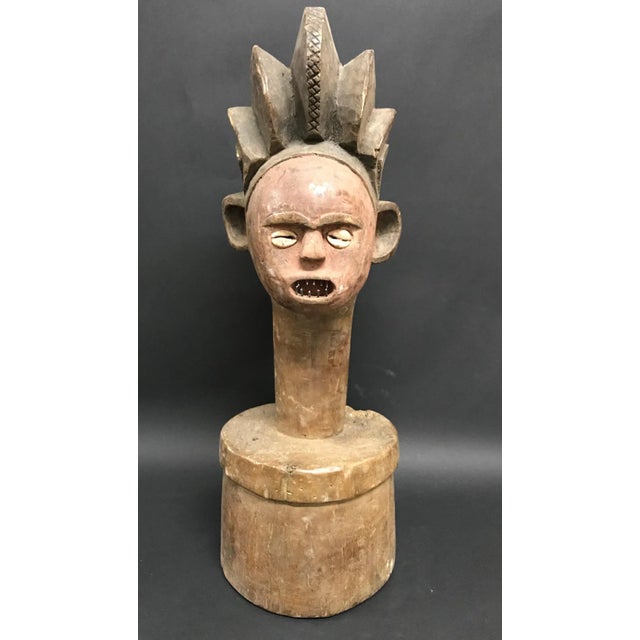 Brown 1980s African Art Chokwe Headdress Sculpture For Sale - Image 8 of 8