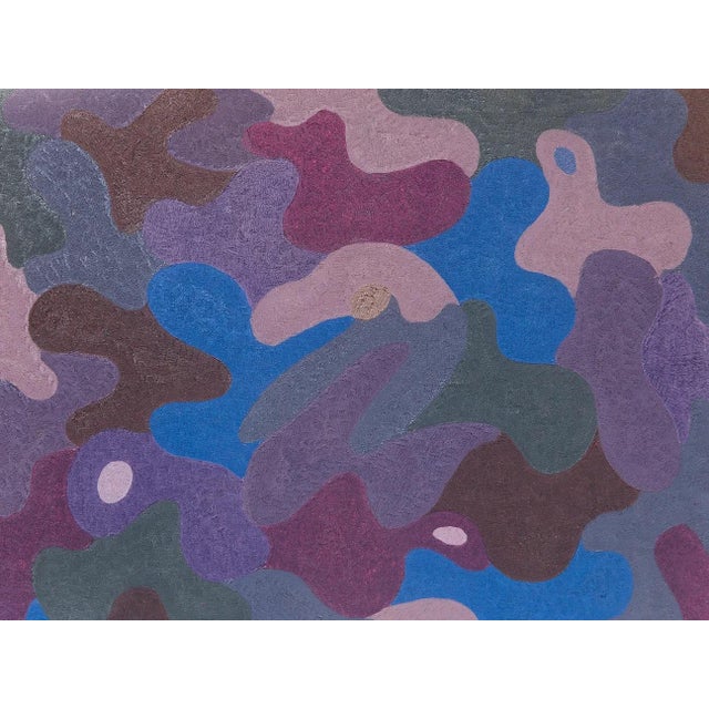 Plastic Mid 20th Century Purple Abstract Acrylic Painting by Stanley Donald Tschopp For Sale - Image 7 of 10