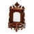Antique Victorian Eastlake Wall Mirror Pocket Shelf-Carved Walnut-Gothic Hall For Sale