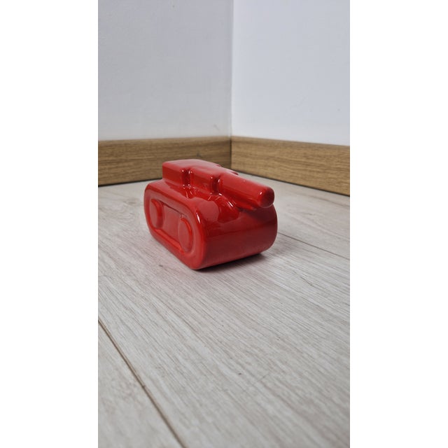 Tank Ornament Sculpture in Hand-Painted Ceramic Mold Risico from Artigianato Italiano For Sale - Image 15 of 18