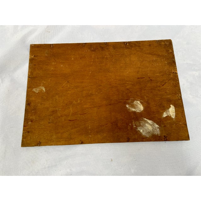 Vintage European Cottage Landscape Oil Painting For Sale - Image 9 of 9