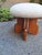 Modern Poufs in Light Wood and White Dedar Boucle Fabric from Artigianato Italiano, Set of 2 For Sale - Image 5 of 6
