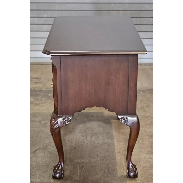 Brown Colonial Edison Institute Henry Ford Chippendale Mahogany Lowboy Claw & Ball For Sale - Image 8 of 10