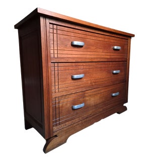 Art Deco French Oak Chest of Drawers, 1920s For Sale