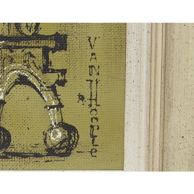 Wood Vintage Original Mid-Century Van Hoople Oil on Canvas Painting For Sale - Image 7 of 9