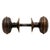 Victorian 1870s Antique American Bronze Door Knobs With Rosettes - A Pair For Sale - Image 3 of 9
