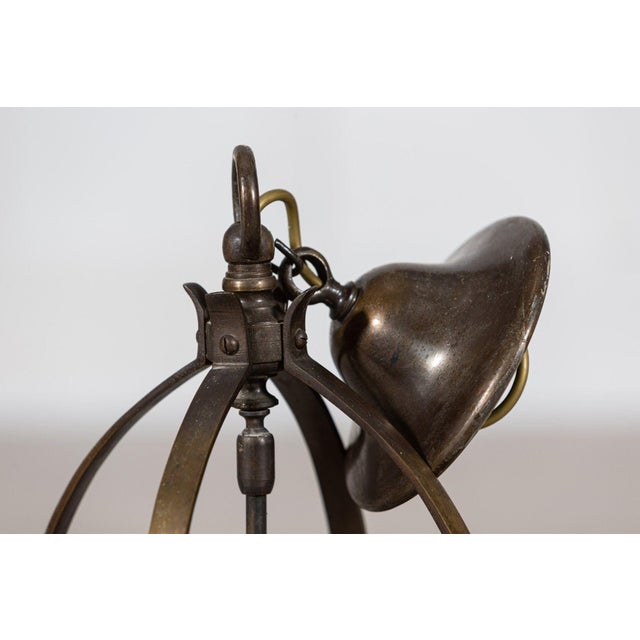 French Bronze Hall Lantern, 1920s For Sale - Image 14 of 15