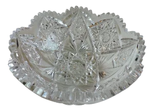 C 1853 J. Hoare & Co. American Brilliant Cut Glass Low Bowl