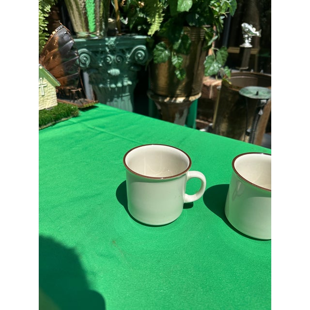 Vintage Desert Sand Grace Stoneware Collection of Plates and Mugs For Sale - Image 11 of 11