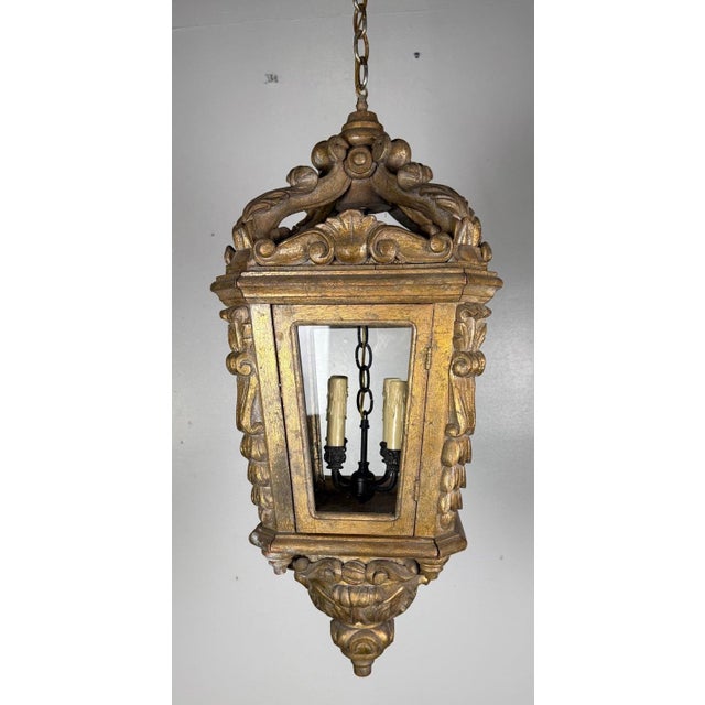 Northern Italian Giltwood Lantern For Sale - Image 4 of 12