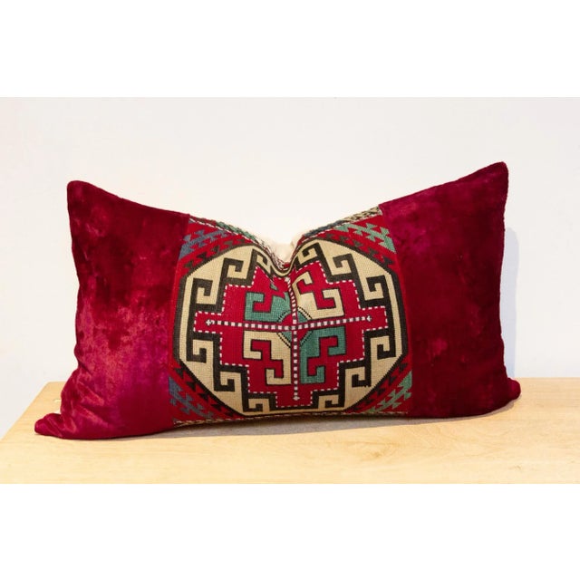 1990s Yao Hand-Stitched Pillow Cover For Sale - Image 5 of 7