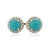 Modern Luxe 1.62ct Turquoise Diamond Toi Et Moi Open Ring in 14k Gold Szie 9 For Sale - Image 4 of 15