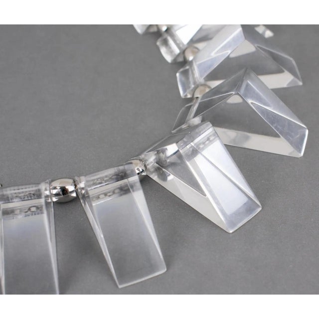 Judith Hendler Clear Acrylic Neck-Ring Choker Necklace For Sale - Image 14 of 17
