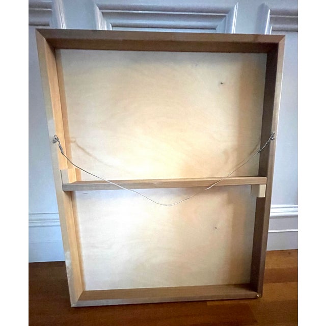 2010s Original Oil Painting Signed: Fashionable French Woman in Vintage Pink Ensemble For Sale - Image 5 of 6