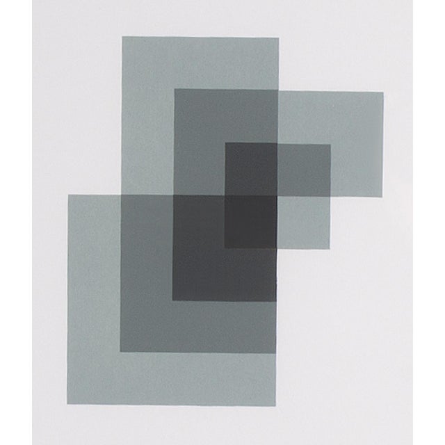 A 1995 serigraph print, titled "Konstruktion and Intuition", by the German artist Anton Stankowski (1906-1998). This print...