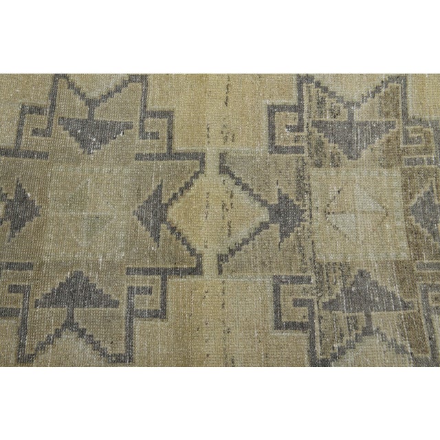 1970s Vintage Handmade Wool Cotton Turkish Beige Area Rug For Sale - Image 11 of 11