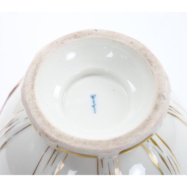 KPM Porcelain Covered Centerpiece Vase / Ribbon Decoration, Germany, Circa 1960 For Sale - Image 12 of 14