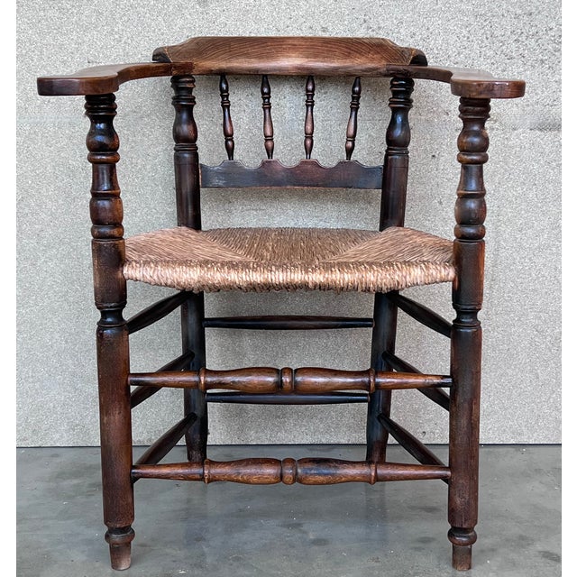 Mid 19th Century Pair of Spanish Horseshoe Back and Cane Armchairs For Sale - Image 5 of 13