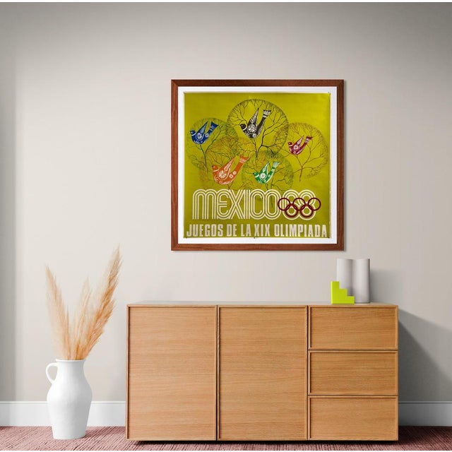The Piece This original vintage poster was created for the 1968 Summer Olympics in Mexico City. The design features the...