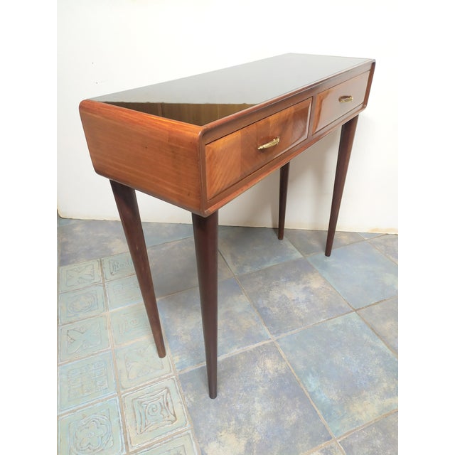 Vintage Italian Wooden Console Table, 1940 For Sale - Image 6 of 7