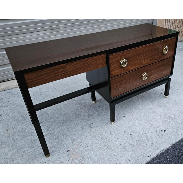 Wood Mid 20th Century Edward Wormley Desk by Dunbar For Sale - Image 7 of 12