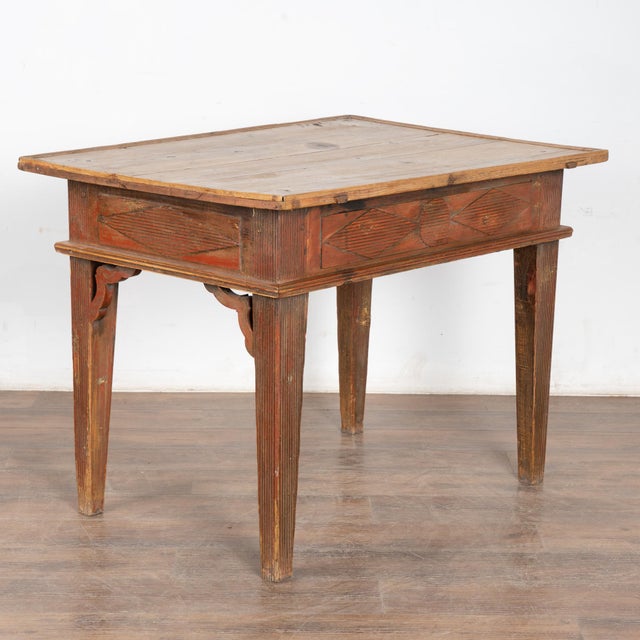 Early 19th Century Swedish Red Pine Side Table With Single Drawer For Sale - Image 10 of 10
