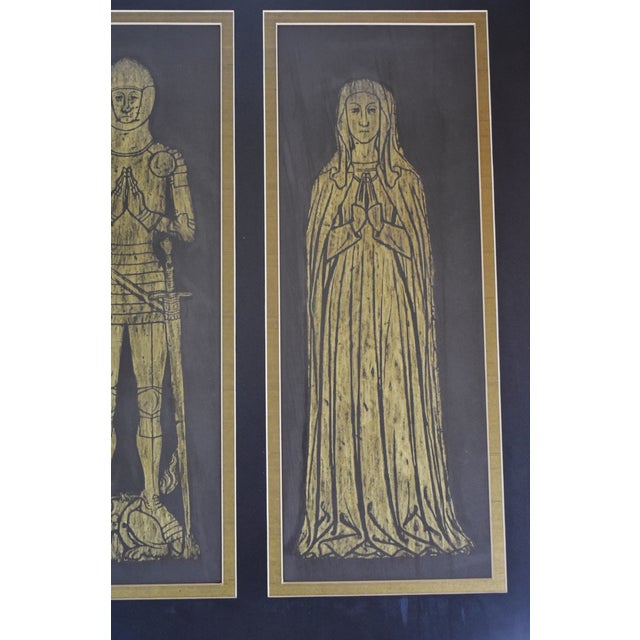 Vintage Framed Brass Rubbings Chairish