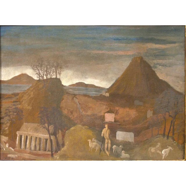 1930s Landscape - Original Oil on Cardboard by Corrado Cagli - 1932 ca. 1932 ca. For Sale - Image 5 of 5