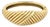 La Triomphe Designer 14k Yellow Gold Asymmetrical Deep Groove Hinge Bracelet For Sale