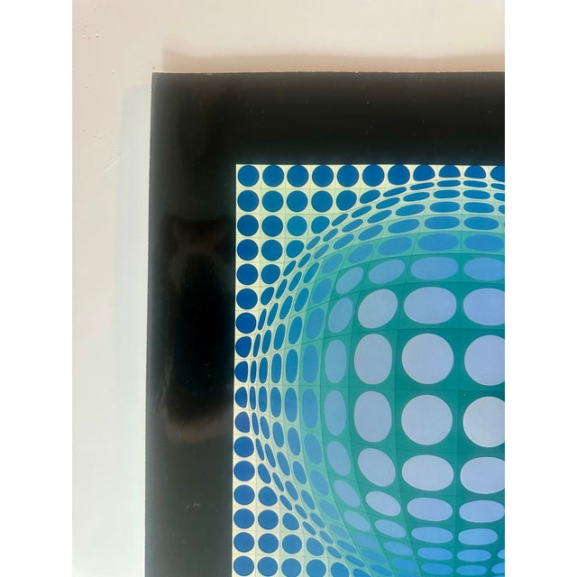 1970s Victor Vasarely Edition Du Griffon Signed Print Mid Century Modern Space Age For Sale - Image 5 of 7