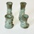 American 1950s Vintage Boho Chic Americana Arts & Crafts Frankoma Pottery Double Arm Candlestick Holders - A Pair For Sale - Image 3 of 18