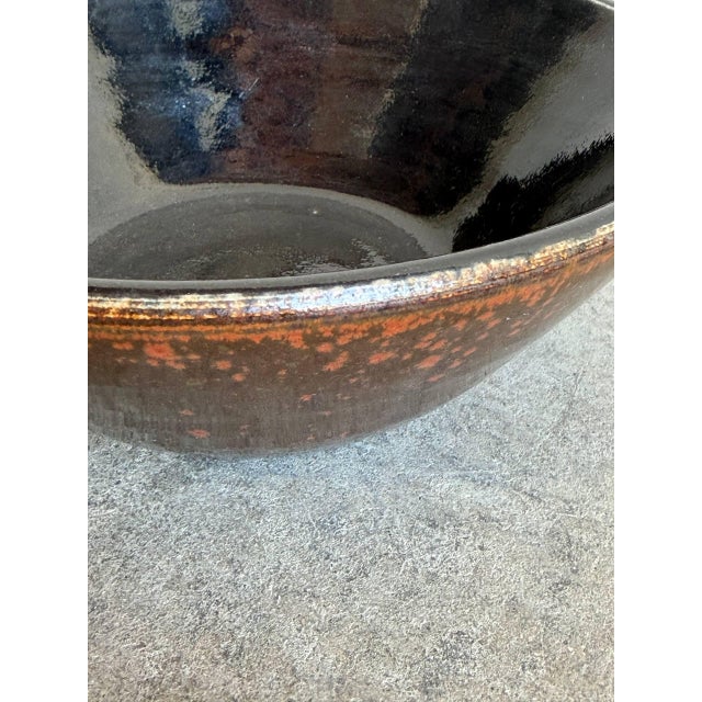 Camilla Justesen Danish Modern Brown Ceramic Bowl For Sale - Image 9 of 9