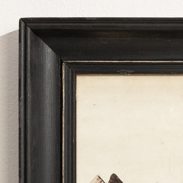 Indian Mid 20th Century France Brown Wood Painting For Sale - Image 3 of 15