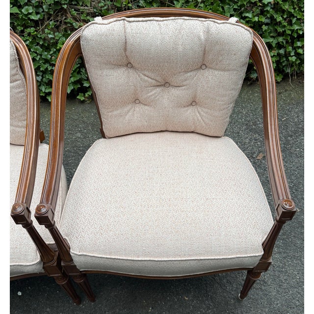 Vintage Regency Louis XVI Armchairs - A Pair For Sale In New York - Image 6 of 11