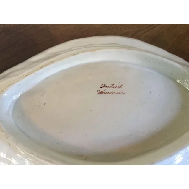 18th Century English George III Worcester Porcelain Lozenge Shape Dessert Dish Plate Droitwich Spa For Sale - Image 10 of 11