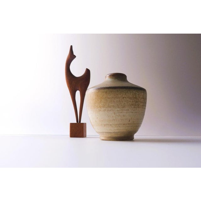 Brown Pottery Vase by Arthur Andersson for Wallåkra For Sale - Image 8 of 9