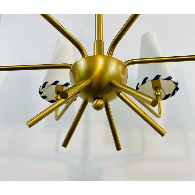 Gold Mid-Century Modern Style 6 Lights Sputnik Chandelier For Sale - Image 8 of 11