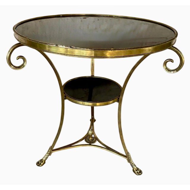 Louis XVI Style Neoclassic Gilt Bronze Black Marble Top Gueridon For Sale - Image 14 of 14