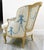 White Antique Framed French Louis XV Style Bergère Chair Scalamandre Fabric For Sale - Image 8 of 15