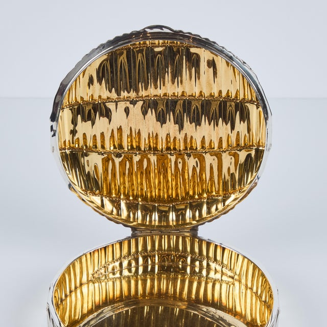 Metal 1940's Sterling Silver Hinged Box For Sale - Image 7 of 9