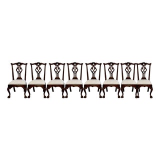 Henredon 10 Piece Dining Chair Set Including 2 End Chairs With Arms and 8 Armless Chairs For Sale
