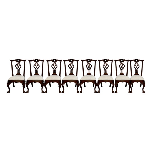 Henredon 10 Piece Dining Chair Set Including 2 End Chairs With Arms and 8 Armless Chairs For Sale