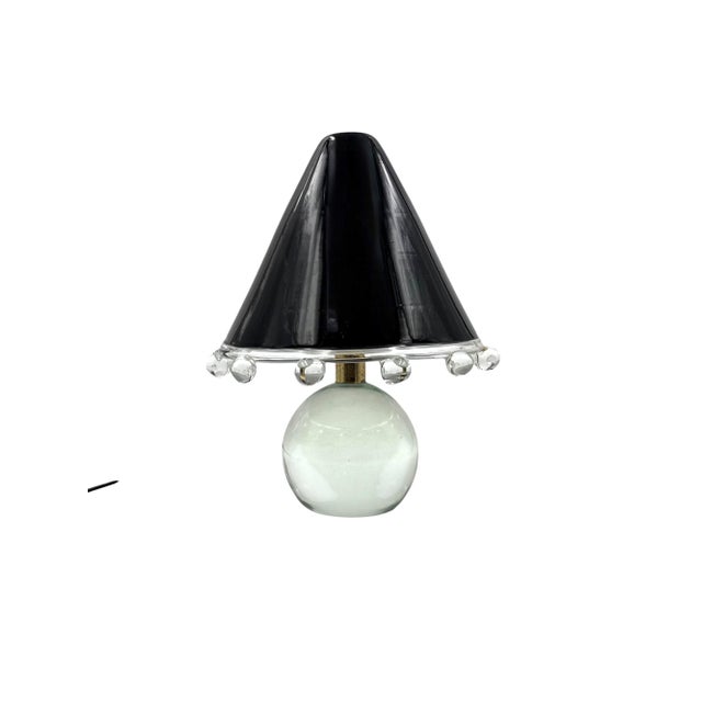 Mid-Century Modern 1970s Leucos Murano Glass Table Lamp Mod. Budur, Roberto Pamio For Sale - Image 3 of 14