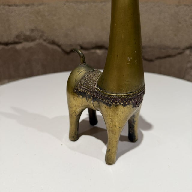 Brass Figurine Stylized Lama Mid Century Modern Decor For Sale - Image 9 of 15