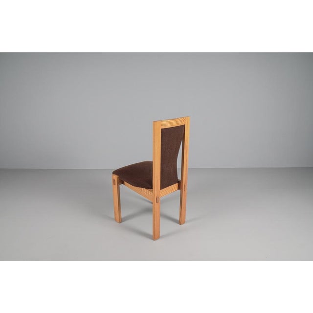 Brown Swedish Pine Dining Chairs, 1960s, Set of 6 For Sale - Image 8 of 18