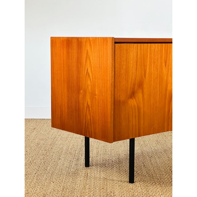 Wood Minimalist Scandinavian Teak Sideboard, 1960s For Sale - Image 7 of 15