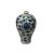 Chinese Blue White Porcelain Flower Graphic Fat Round Shape Vase For Sale - Image 4 of 6