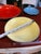 1970s Yugoslavia Collection of Enamel Bowls, Red, Yellow, Blue For Sale - Image 9 of 11