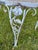 White Vintage Woodard Chantilly Rose Wrought Iron Dining Set — Table & Six Chairs For Sale - Image 8 of 11